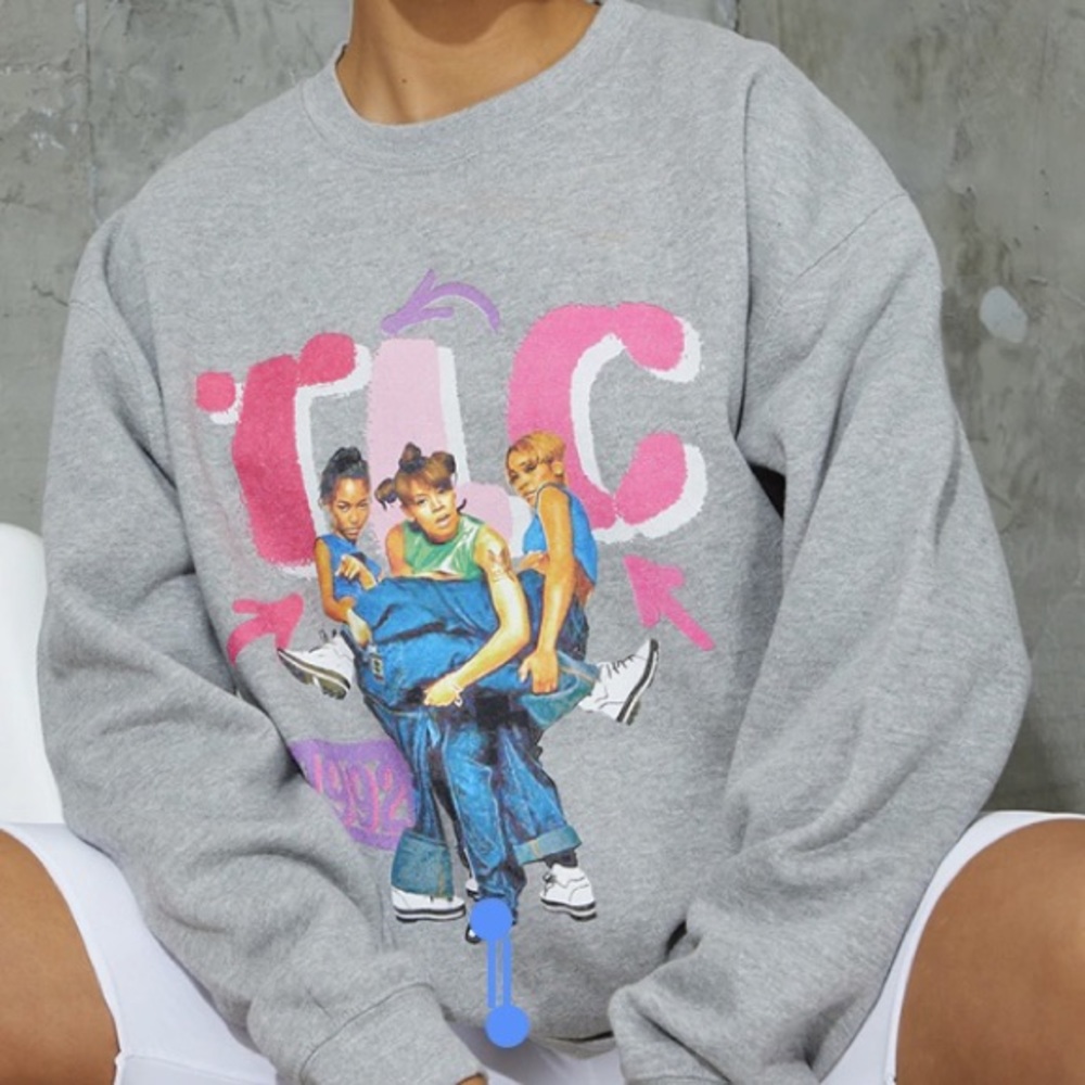 TLC sweatshirt gray size xs